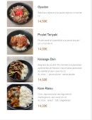 Carte et menu de Osaka Street Food à Nancy — Les plats suite