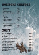 Menu Palmedor - Les boissons chaudes et softs