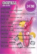 Menu Palmedor - Les cocktails sans alcool