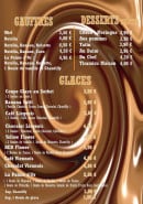 Menu Palmedor - Les gaufres, desserts et glaces