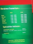 Carte et menu de Pizzeria da Ginetto à Rosieres Aux Salines — informations
