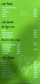 Menu Pizza Angelo - Les paninis ,desserts,....