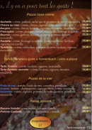 Menu Brasserie Baccarat - Les pizzas suite