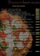 Menu Brasserie Baccarat - Les pizzas
