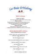 Menu La Baie d'Halong - Carte sur place : menu