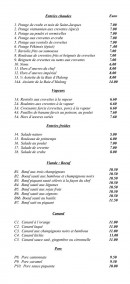 Menu La Baie d'Halong - carte a emporter; entrées, viandes, canard et porc