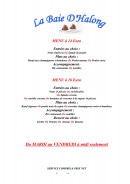 Menu La Baie d'Halong - Carte sur place : menu midi