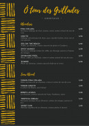 Carte et menu de Ô Tour des Grillades à Houdemont — Les cocktails