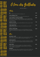 Carte et menu de Ô Tour des Grillades à Houdemont — Les spiritieux