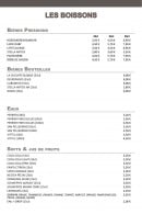 Carte et menu de Au Bercail à Dommartin les Toul — Les boissons