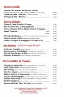 Carte et menu de Grande Brasserie Du Commerce à Dommartin les Toul — Les entrées, viandes et poissons