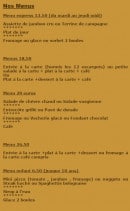 Carte et menu de La Fiesta à Dommartin les Toul — Les menus