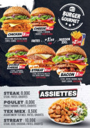Menu Streat Food - Les burgers et assiettes