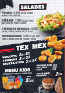 Menu Streat Food - Les salades, tex mex et menu enfant
