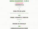 Menu La Pizz'a Gaël'O David - Menu enfant