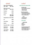 Carte et menu de Pizzeria La Famiglia à Essey les Nancy — Les apéritifs et cocktails