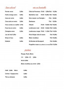 Carte et menu de Pizzeria La Famiglia à Essey les Nancy — Les boissons sans alcool et vins