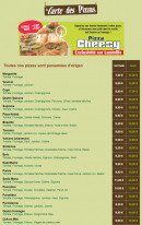 Menu Artiz'Pizza - Les pizzas