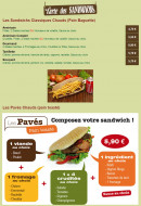 Menu Artiz'Pizza - Les sandwiches classiques chauds et pavés chauds