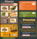 Menu Artiz'Pizza - Les menus