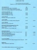 Menu Restaurant Le Pompéen - Les vins