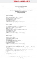 Menu Restaurant Le Pompéen - Le menu de groupe
