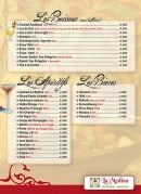 Menu La Médina - Les boissons, apéritifs et bières