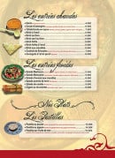 Menu La Médina - Les entrées et pastillas