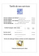Menu Restaurant Sabatini - Les services traiteur