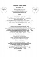 Menu Restaurant Sabatini - La carte du traiteur