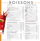 Menu L'atelier - les boissons
