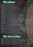Menu Bella Ciao - Pizzas