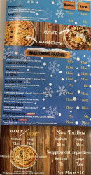 Carte et menu de Pizzeria Tempio à Bayonville sur Mad — Les pizzas crèmes
