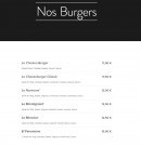 Menu La Cantine de la Mine - Burgers