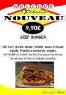 Menu Frenchy's Diner - Les burgers