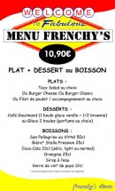 Menu Frenchy's Diner - Le menu frenchy's