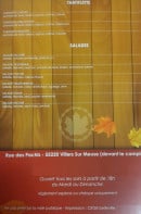 Carte et menu de Le Chalet Gourmand à Villers sur Meuse — Les tartiflettes et salades