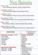 Carte et menu de Les p'tisplaisirs de Joh à Dommary Baroncourt — Les flamms et boissons
