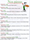 Carte et menu de Les p'tisplaisirs de Joh à Dommary Baroncourt — Les pizzas