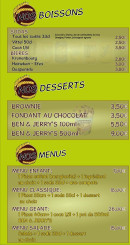 Menu Ekin Pizza - Les boissons, desserts, ...