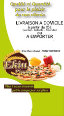 Menu Ekin Pizza - Carte et menu Ekin Pizzeria, Thierville sur Meuse