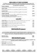Menu L’indus - Grillades, salades et riz basmati