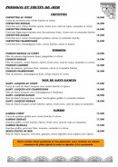 Menu L’indus - Poissons et fruits de mer