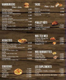 Menu Le Marrakech - Menu burgers, tacos, assiettes, tex mexs....