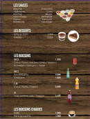 Menu Le Marrakech - Menu desserts et boissons