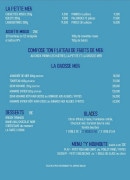 Menu Molux - La grosse mer, desserts et glaces, ...