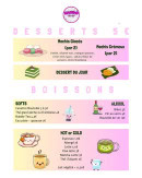 Menu Sando - Les desserts et boissons