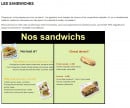 Menu L'Aromate - Les sandwiches