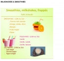 Menu L'Aromate - Les milkshakes et smoothies