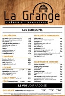 Menu La Grange Lorient - Les boissons